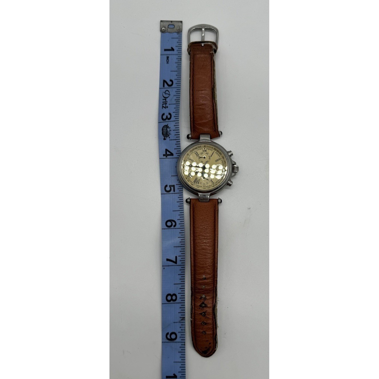 Stauer Moon Phase Chronograph Automatic Mens Silv… - image 7