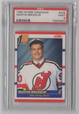 1991-92 SCORE CANADIAN RC PSA 9 MARTIN BRODEUR