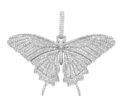 ICED OUT Butterfly for Necklace | Stainless Steel | 14K Gold Plated