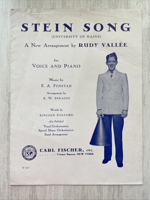 Stein Song University of Maine Voice & Piano E.A. Fenstad VTG Sheet Music