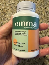 Emma Gut Health Supplement - 60 Capsules for Gas, Bloating, Leaky Gut & Colon