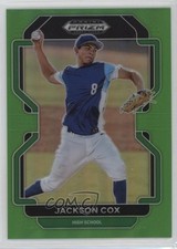 2022 Panini Prizm Draft Picks Lime Green Prizm /75 Jackson Cox #PDP50 0q3