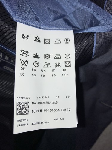 HUGO BOSS -Mens Tailored Fit BLUE GREY WOOL SUIT - 40 Reg - W34 L30 - GORGEOUS - Picture 10 of 12