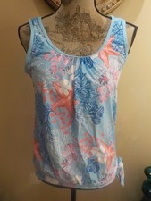 New Pretty Tankini Swimwear Swimsuit Bathing Suit Top w Shorts Womens sz. L