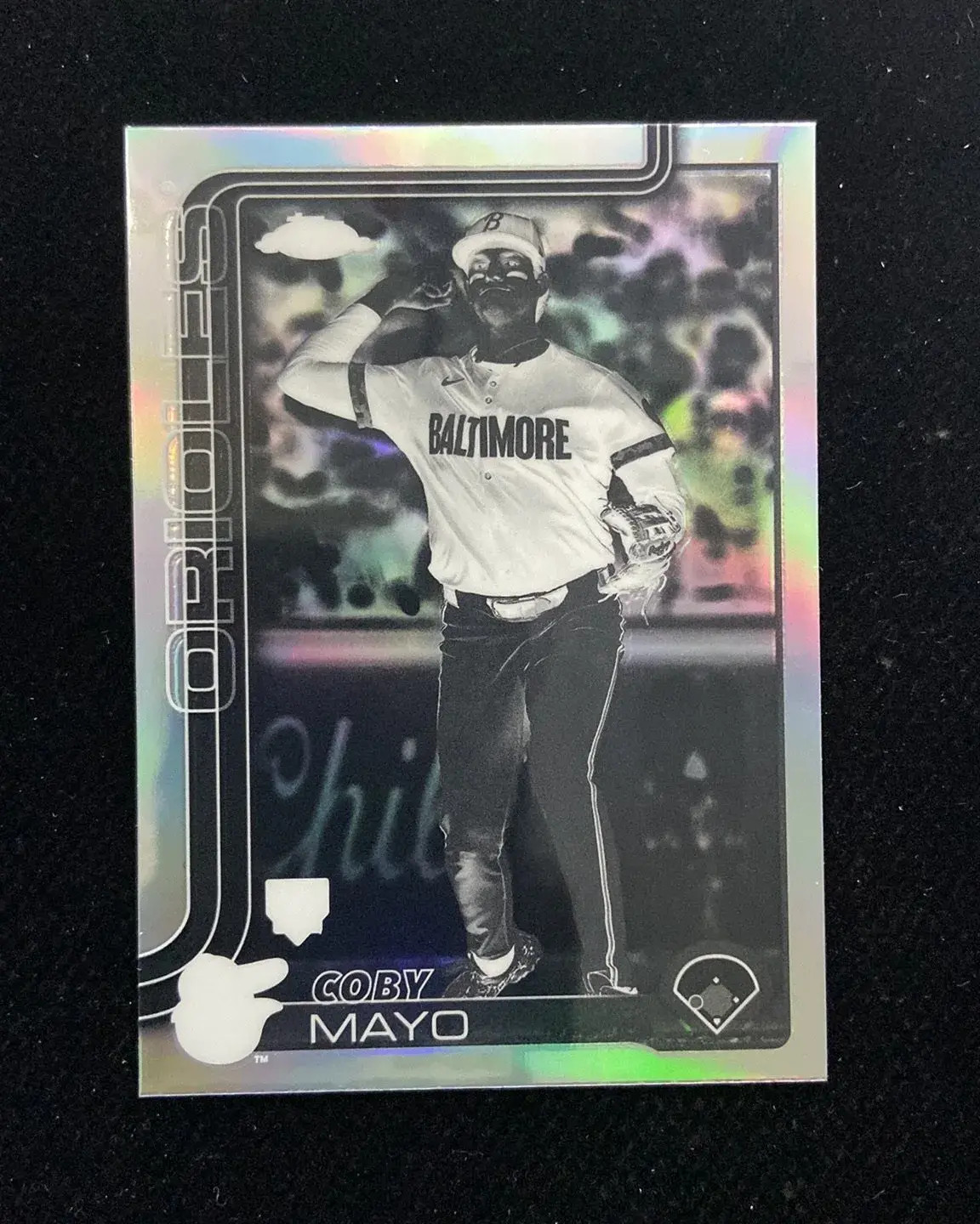 2025 Topps Chrome Negative Refractor #120 Coby Mayo RC Rookie Orioles BG004