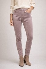 LOFT High Rise Skinny Corduroy Pants 8 / 29 Micro Corduroy Mauve Blush 30X28