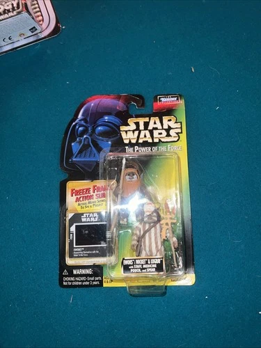 1997 Star Wars EWOKS-WICKET & LOGRAY Power of the Force Freeze Frame Figure NEW
