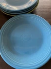 SET OF 4 Fiestaware 10.5" Peacock Blue Retired DINNER PLATES Homer Laughlin HLC