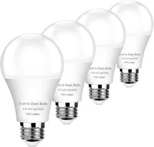 4 Pack Dusk To Dawn Light Bulbs Outdoor 75 Watt Equivalent Led Sensor Bulbs
