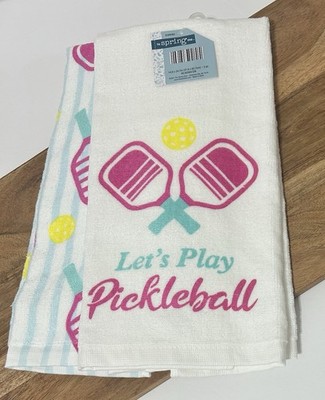Hobby Lobby Kitchen Dish Towels  Let s Play Pickleball  Set Of 2 NWT