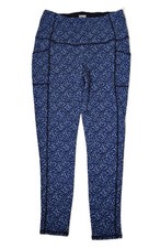 NWT Chico's Zenergy Blue animal print stretch pocket Athletic Jeggings Pants