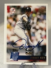 Jimmy Key On Card Autograph 2012 Topps Archives Fan Favorites Yankees, Blue Jays