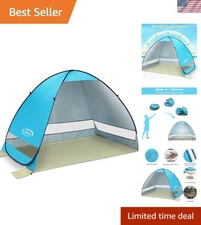 Oversized Beach Tent for Families with UPF 50+, Windproof and Lightweight
