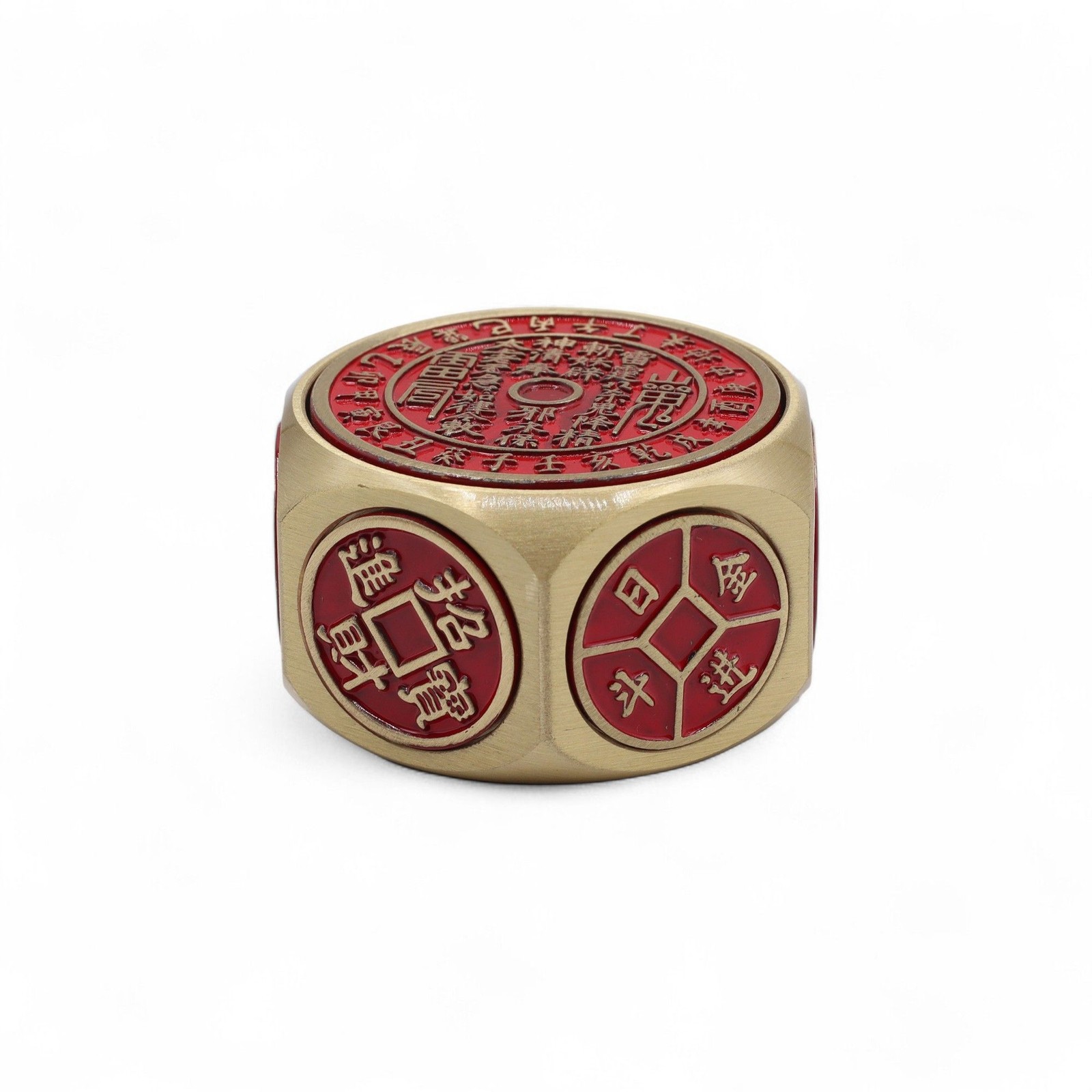 Feng Shui Fortune - Red Calendar & Coin Dice 5x3.2cm