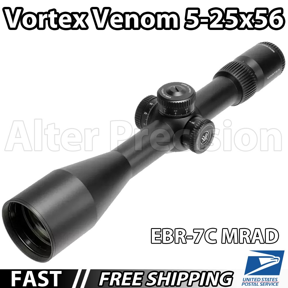 Vortex Venom 5-25x56 (MRAD) EBR-7C FFP 34mm Riflescope - VEN-52502