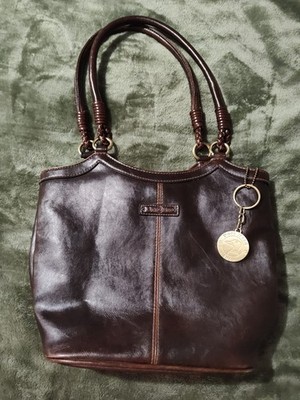 Duck Head Dark Brown Leather Shoulder Bag