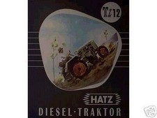 Altes Blechschild Oldtimer Traktor Hatz TL12 Diesel Schlepper  33 x 40 cm