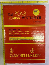 DAS PONS KOMPAKTWORTERBUCH DIZIONARIO TEDESCO ITALIANO ZANICHELLI+ SDA