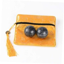 Brass Statu 1.4in Marble Hand Balls, Dark Grey, Hand Exercise