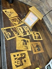 Hand Made Wood Night Light Lantern Changeable Fronts, VERY NICE LOOKING