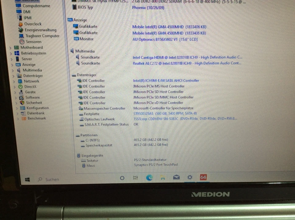 Medion Akoya E5218 (MD 98120) – Pentium T4400 / 4 GB DDR2 / 500 GB HDD / 15,6" - Bild 3 von 4