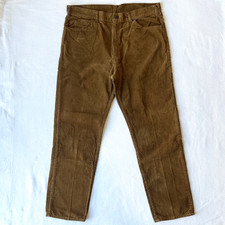 Vintage Levi's White Tab 70's Big E Corduroy Pants 36x28.5 Tan Brown Straight
