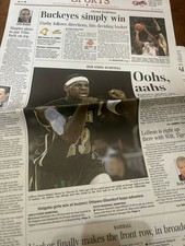 LeBron James 2003 Newspaper And Program SVSM High School State Tournament