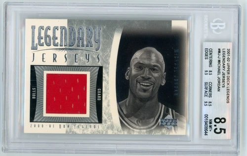 MICHAEL JORDAN 2001-02 Upper Deck Legends Legendary Jersey Patch #MJ-J BGS 8.5