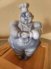 Vintage 1940s Blue Pierre Chef Cookie Jar by Red Wing Pottery USA
