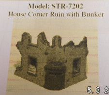 1:72 Für Diorama:  Eckhausruine mit Bunker   STR-7202  (6 unbemalte Teile)  NEU