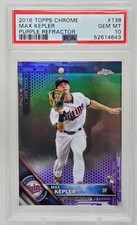 2016 Topps Chrome Purple Refractor MAX KEPLER RC CARD /275 PSA 10 GEM MINT