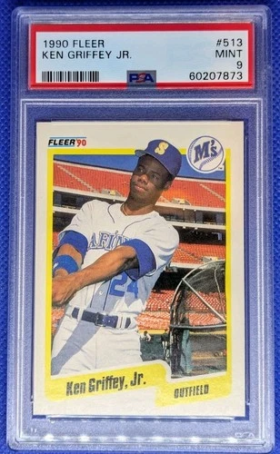 1990 Fleer KEN GRIFFEY JR #513 PSA9 Seattle Mariners
