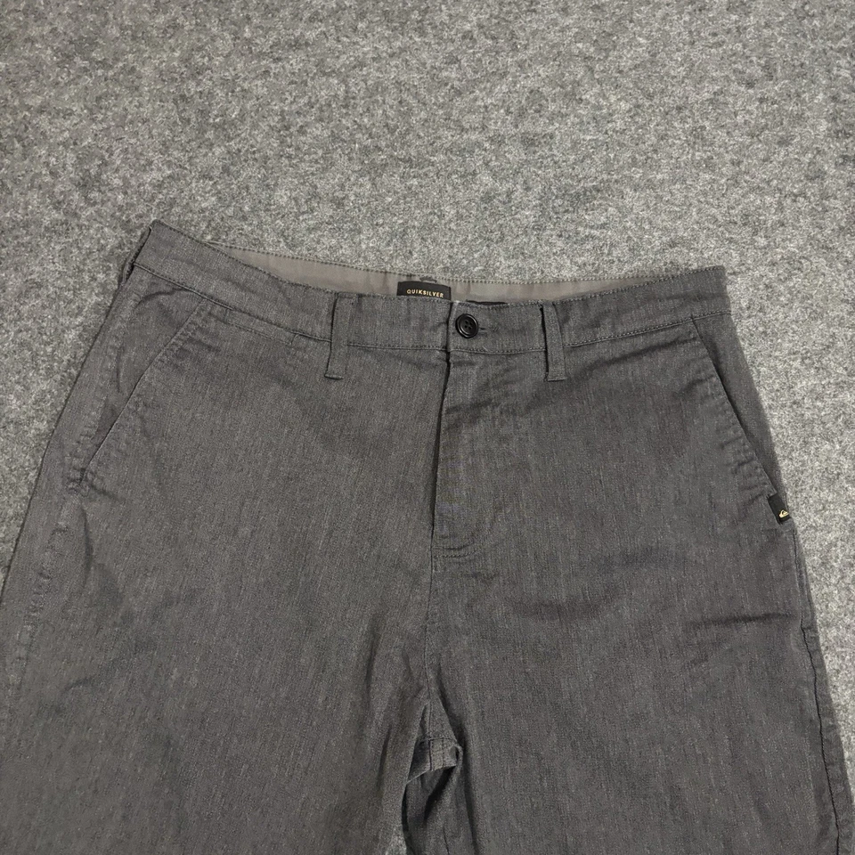 Quicksilver Chino Shorts Mens Sz 34 Gray Regular Fit - Image 3 of 4