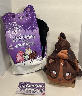 Aphmau MeeMeow 11'' Plush Chocolate Ice Cream Cat Plush New in Opened Bag