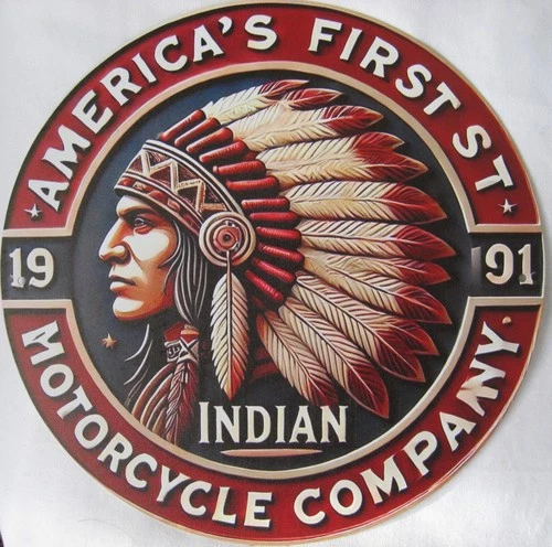 INDIAN 2D ALUMINIUM PLATE - Ref.38