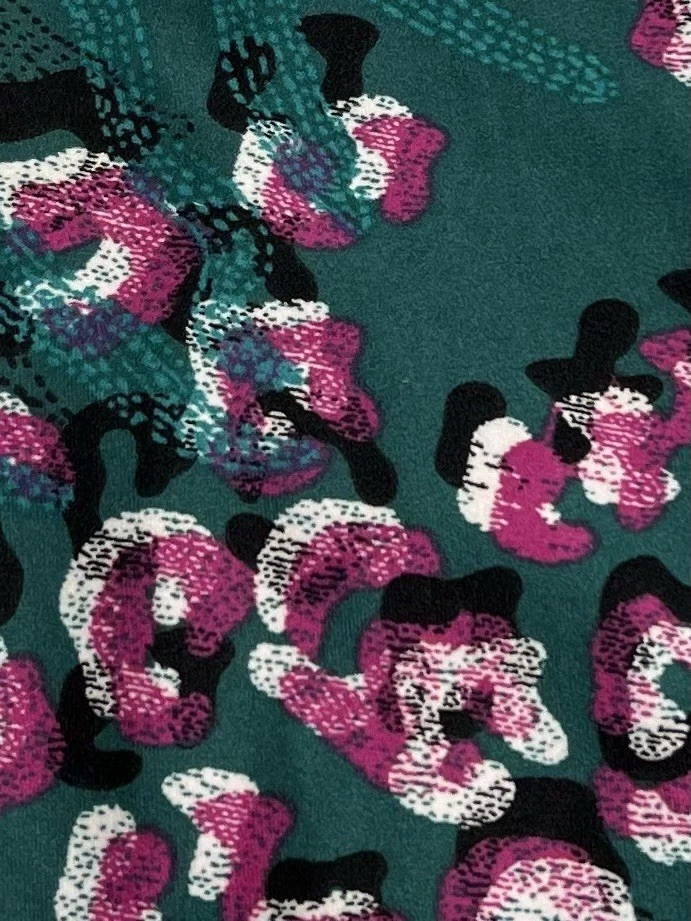 LuLaRoe Leggings OS One Size Animal TEAL PINK Jungle LEOPARD CHEETAH Wild Casual - Image 2 of 4