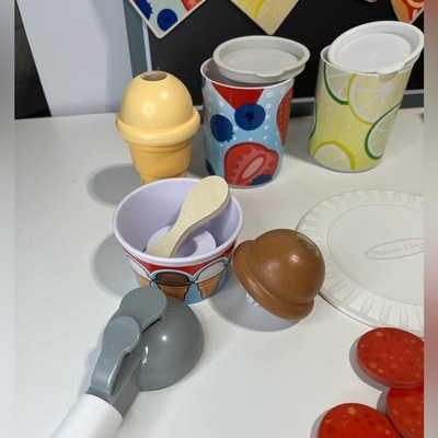 Melissa & Doug Pizza Food Truck Food parts LOT Wooden Kitchen Ice