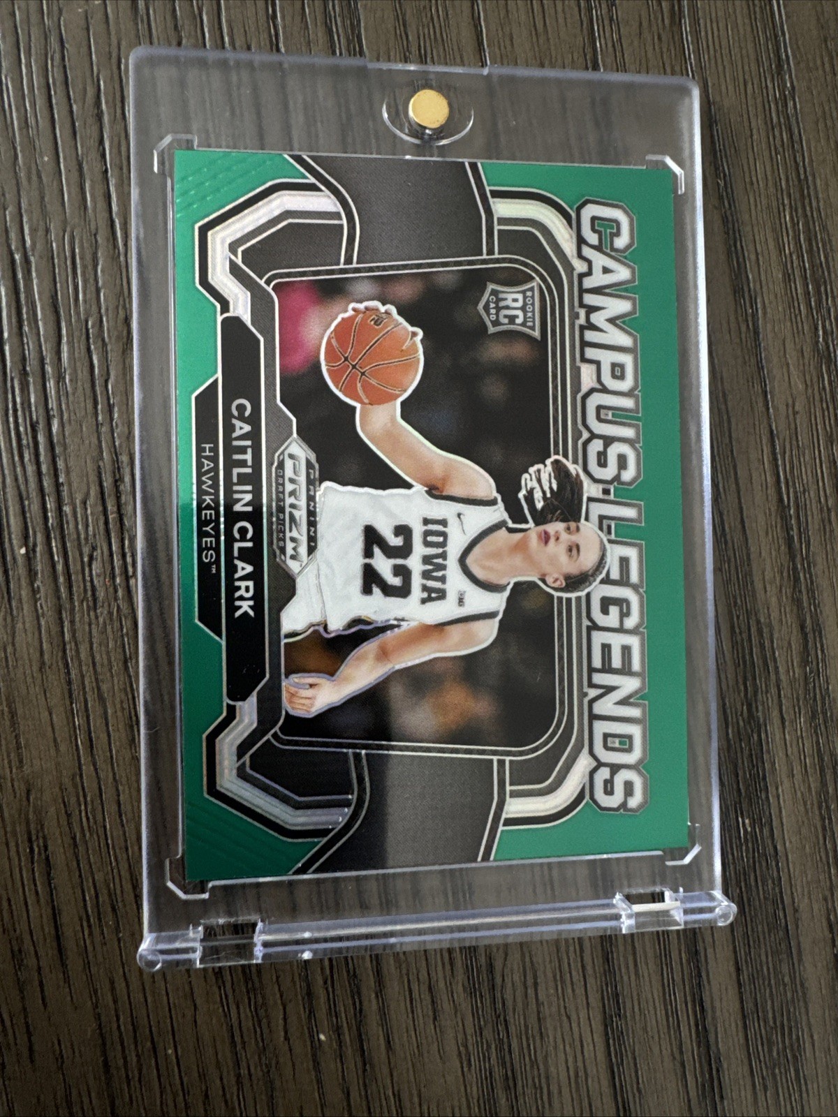 Caitlin Clark 2024 Prizm Draft Picks | Campus Legends Green Prizm SP | #5 Iowa