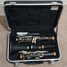 Etude Black Clarinet Plastic Body Closed Hole Keys with Case, No Reed Included