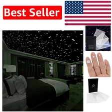 Transform Any Room with 606 Waterproof 3D Domed Glow in The Dark Star Stickers