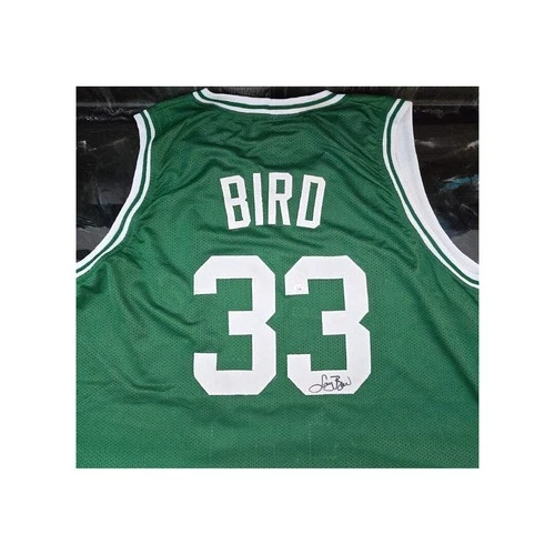 Larry Bird of the Boston Celtics autographed basketball jersey PAAS COA