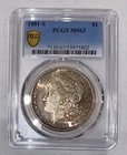 1881 S San Francisco Morgan Silver Dollar $1 PCGS MS63
