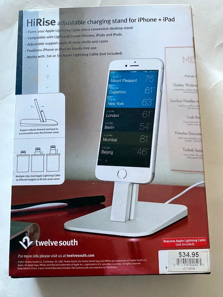 **NEW** HIRISE LIGHTNING DESKTOP STAND FOR IPHONE & IPAD - Image 2 of 2