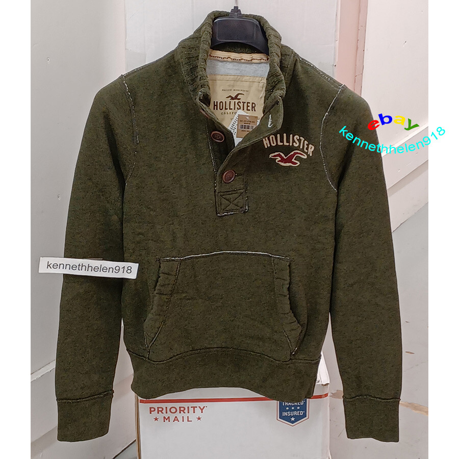 HOLLISTER ALCAZAR SWEATSHIRT OLIVE GREEN MENS SIZE S,L | eBay