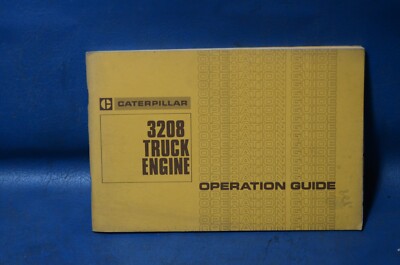 Caterpillar 3208 Truck Engine Operation Shop Manual Book Reference Guide Booklet