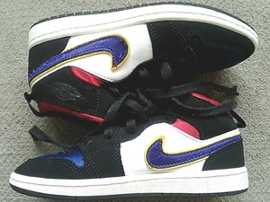 Nike Air Jordan 1 Mid se (PS) rvls Negra Morada Blanca BQ6932-005 zapatos  talla 1Y | eBay