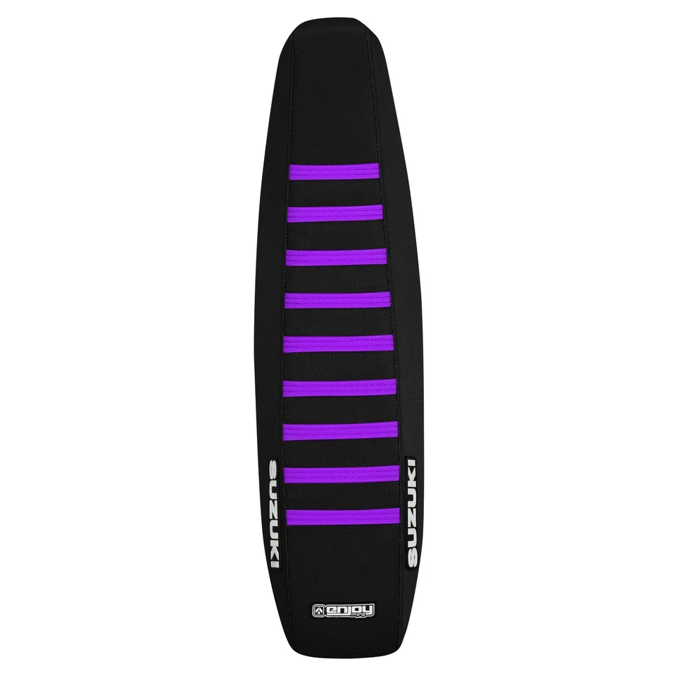 2001 - 2024 SUZUKI DRZ 125  125L Gripper SEAT COVER  Blk / Purp  RIBS Logo #170 - Image 2 of 4