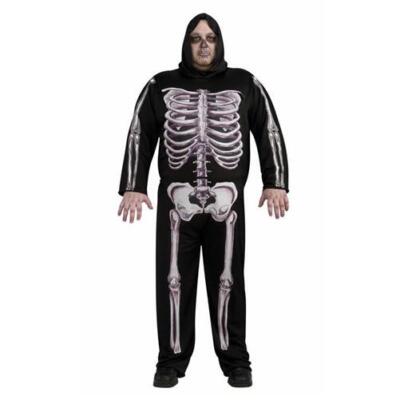 HERREN ÜBERGRÖSSE SKELETT TYP ERWACHSENE HALLOWEEN KOSTÜM VON RUBIE'S ONE SIZE