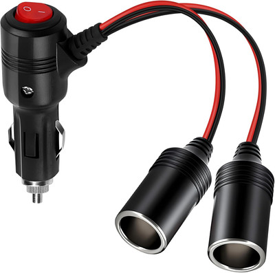 Car Cigarette Lighter Splitter, 12V Splitter Adapter for Car,Roéko 1 to 2 Car Ci