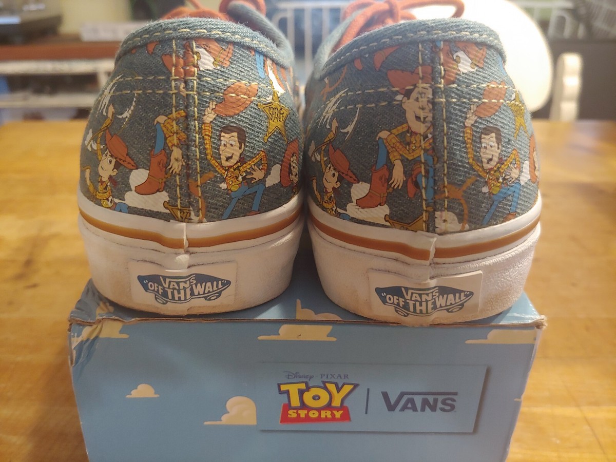 W 7.5 VANS Authentic Toy Story Woody EUC W box Limited Disney